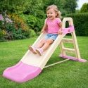 Największa Zjeżdżalnia Ogrodowa dla Dzieci XXL 145cm KREMOWO-RÓŻOWA