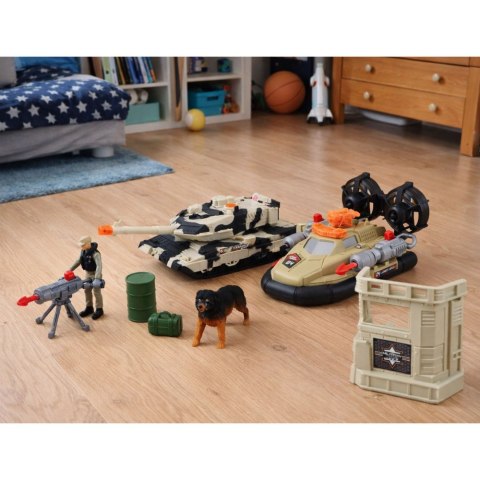 Zestaw Militarny Wojskowy Helikopter Czołg Poduszkowiec Żołnierz Baza