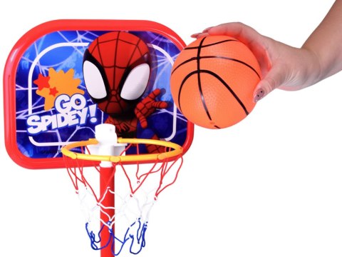 Zestaw do koszykówki Spidey regulowany kosz + piłka 14 cm SP0880
