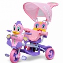 3-kołowy Rowerek dla dzieci Kaczka Fioletowy + Dźwięki + Daszek + Barierka + Podnóżek + Rączka + Schowek