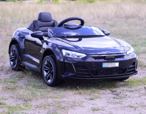 AUDI E-Tron GT Czarny Auto na akumulator EVA Skóra pilot