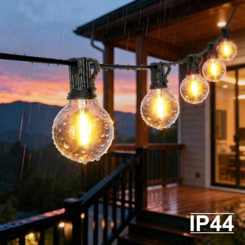 Girlanda ogrodowa świetlna łańcuch 30x LED 20m 9 trybów lampki ogrodowe 9W