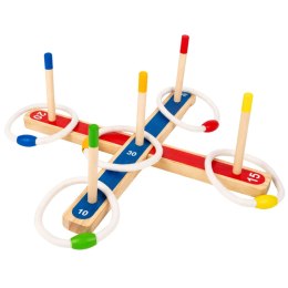 Gra Zręcznościowa Rzut Obręczami Drewniana Gra Rodzinna Z Punktacją