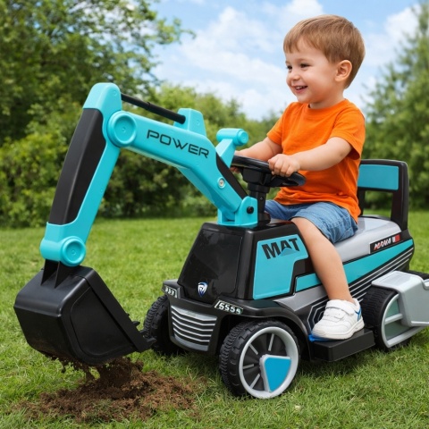 Koparka C3 niebieska na akumulator Muzyka światła LED