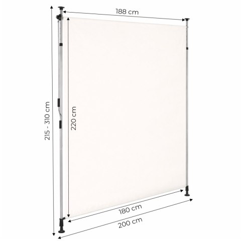 Markiza zaciskowa rozporowa roleta zwijana na korbkę regulacja wysokości beżowa MultiGarden