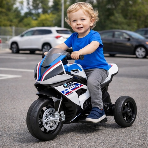 Motorek na akumulator BMW HP4 BIAŁY, muzyka, światła, dla dzieci 2-5 lat