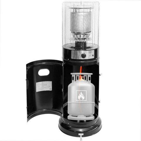 Ogrzewacz gazowy grzejnik 11 kW szklany na ogród patio reduktor wąż pokrowiec