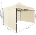 Pawilon ogrodowy eventowy automatyczny samorozkładalny namiot 3x3 m beżowy MultiGarden