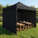 Pawilon ogrodowy eventowy automatyczny samorozkładalny namiot 3x3 m czarny MultiGarden