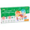 Drewniana Układanka Matematyczna Nauka Liczenia na Palcach Działania Karty
