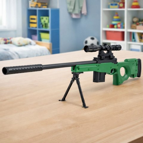 Karabin Snajperski Na Kulki Hydrożelowe Luneta Tłumik Dwójnóg