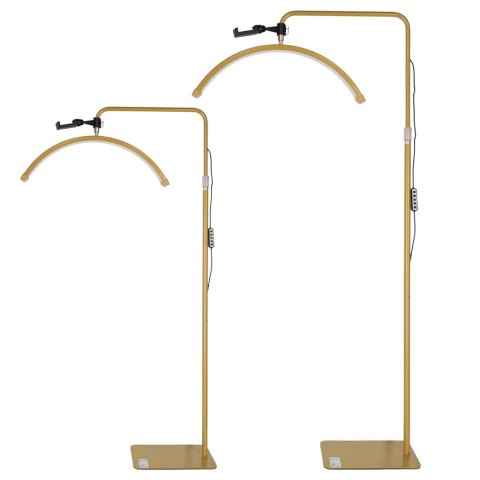 Lampa do przedłużania rzęs LED 36W regulowana kosmetyczna bezcieniowa łuk złota