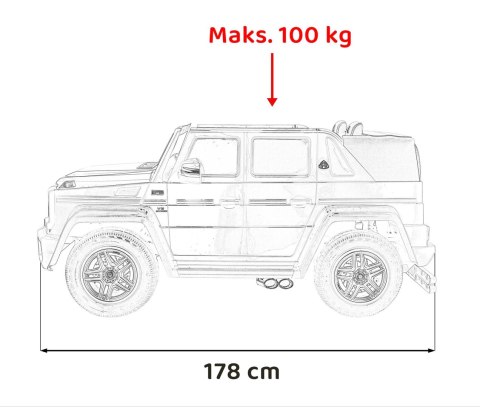 Pojazd Mercedes Benz MAYBACH G650 STRONG Niebieski