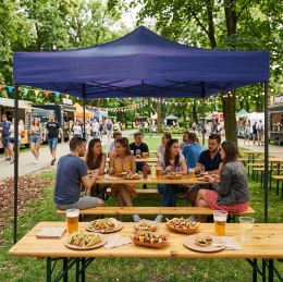 Dach poszycie 3x3 m do namiotu pawilonu ogrodowego 420D PVC niebieski MultiGarden