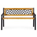 Drewniana ławka ogrodowa z ażurowym oparciem 118x52 cm parkowa MultiGarden