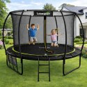 Trampolina Ogrodowa LEAN Z Siatką Wewnętrzną Czarno-Zielona 183CM 6FT