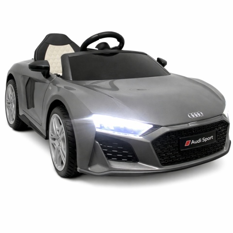 AUDI R8 Sport SZARY Auto na akumulator EVA Skóra pilot