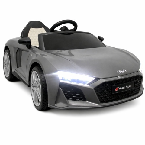 AUDI R8 Sport SZARY Auto na akumulator EVA Skóra pilot