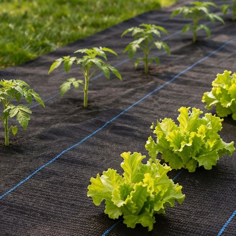 Agrowłóknina czarna agrotkanina UV 135g mata antychwastowa 1,6x50m kołki MulltiGarden