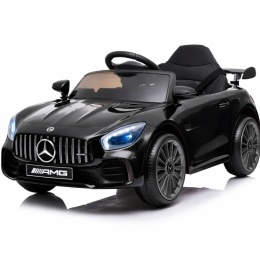 Auto dla Dzieci Mercedes GTR-S czarny na akumulator Pilot, koła Eva, miękki fotelik