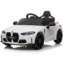 BMW m4 BIAŁY Auto na akumulator EVA Skóra pilot