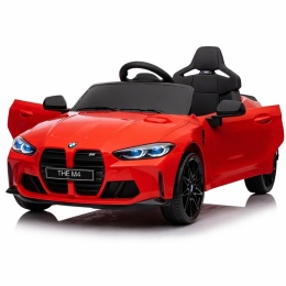 BMW m4 CZERWONY Auto na akumulator EVA Skóra pilot
