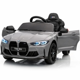BMW m4 SZARY Auto na akumulator, Pilot, Światła, Muzyka, Koła EVA