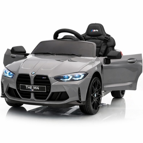 BMW m4 SZARY Auto na akumulator, Pilot, Światła, Muzyka, Koła EVA
