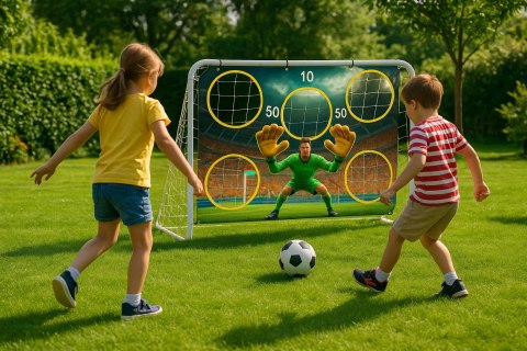 Bramka piłkarska treningowa + mata celnościowa 180x122 cm MOVEPRO