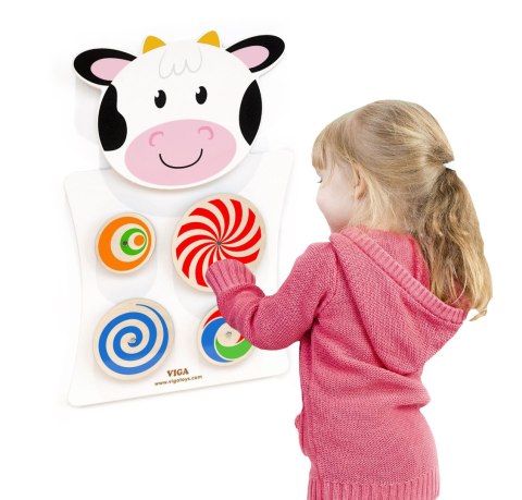 Drewniana Gra ścienna Wzory Krówka Viga Toys