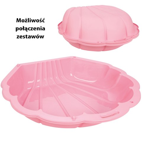 WOOPIE Piaskownica Basen Muszelka Różowa 3w1 Suchy Basen