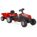 WOOPIE Traktor MAX na pedały z przyczepą czerwony