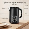 Czajnik elektryczny bezprzewodowy 1,7l smart z regulacją temperatury obrotowy czarny