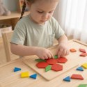 Drewniana Mozaika Geometryczna Viga Toys Układanka Logiczna Klocki 148 el