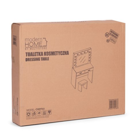 Duża nowoczesna toaletka kosmetyczna lustro oświetlenie ModernHome