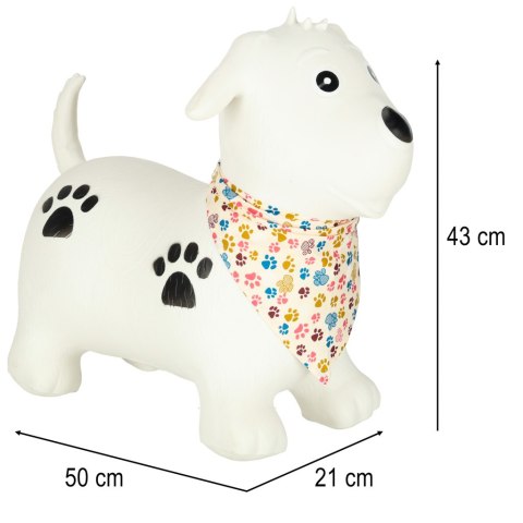 Skoczek dla dzieci do skakania z pompką gumowy piesek