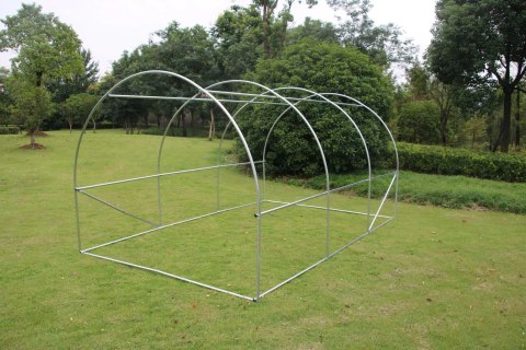 Szklarnia tunel ogrodowy foliowy 4x2,5x2 m 10 m² metalowy stelaż folia UV