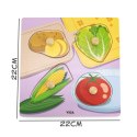 VIGA Drewniane Puzzle z Pinezkami Warzywa