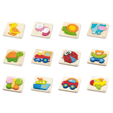VIGA Puzzle Drewniane 12 Plansz