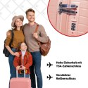 Walizki podróżne na kółkach twarde usztywniane komplet 3 sztuk walizek turystyczych