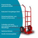 Wózek transportowy 200 kg stalowy 2 koła pompowane magazynowy do ładunków