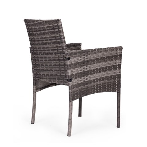 Komplet mebli ogrodowych z technorattanu 2 krzesła stolik szary MultiGarden