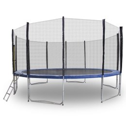Trampolina ogrodowa 490 cm 16FT siatka drabinka 160 kg stabilna UV
