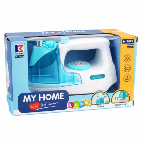 Żelazko Dla Dzieci Spryskiwacz na Wodę Spray Światło Dźwięk Niebieskie