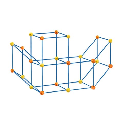 Zestaw Kreatywny Rurki Konstrukcyjne Do Budowania Przestrzennego 340 el.