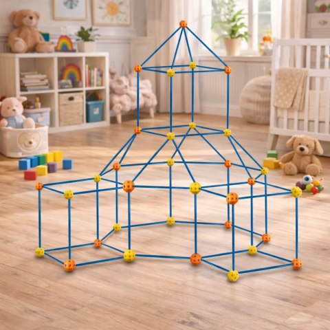 Zestaw Kreatywny Rurki Konstrukcyjne Do Budowania Przestrzennego 340 el.