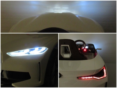 BMW i4 Biały Auto na akumulator EVA Skóra pilot