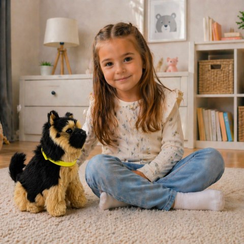 Interaktywny Pies Piesek Owczarek Pluszowy Szczeka Rusza Ogonem