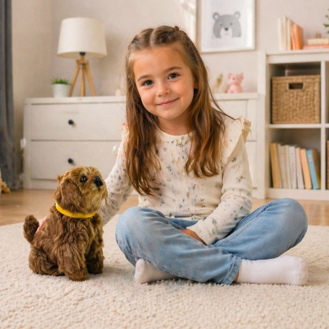 Interaktywny Pies Piesek Pluszowy Szczeka Rusza Ogonem