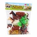 Zestaw Figurki Zwierzęta Domowe Farma Konie Duże Małe Drzewka Płot 23 el.